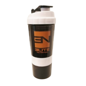 Elite Nutrition – Protein Shaker - Black/Orange lid