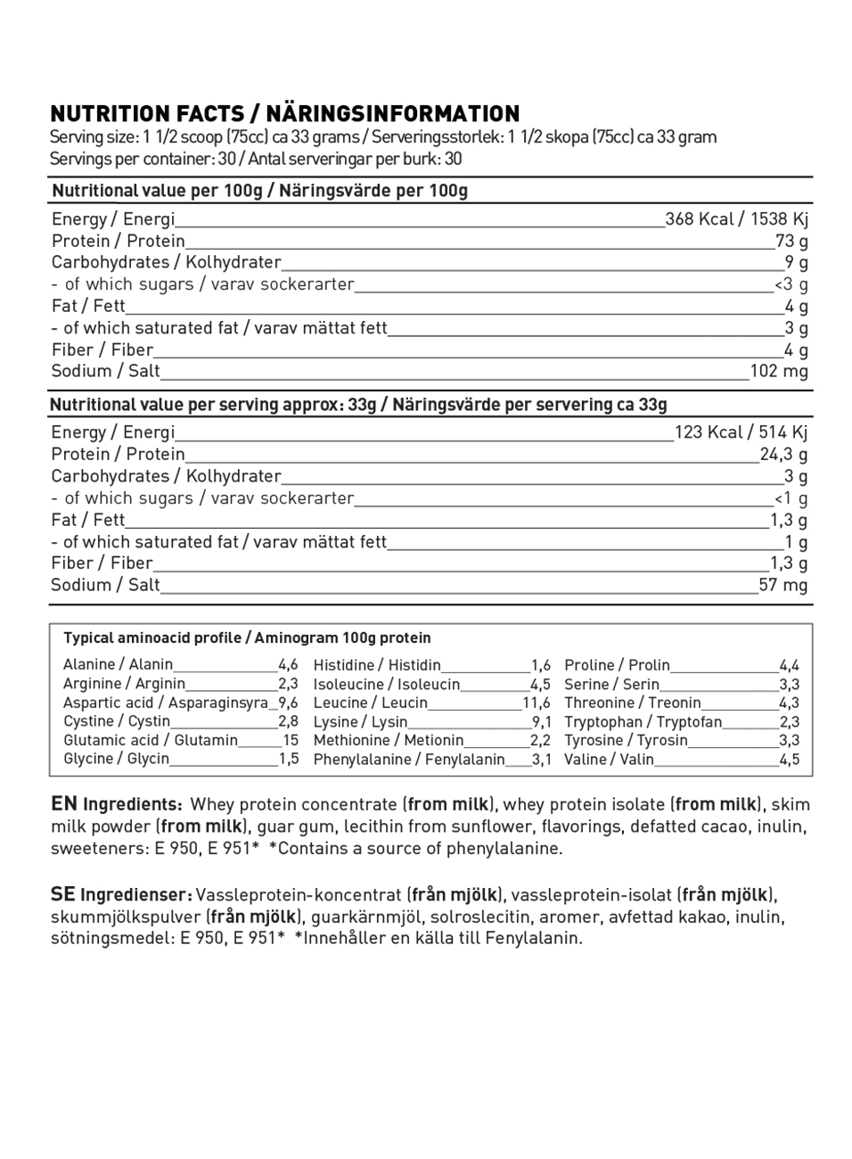 Swedish Supplements - Whey Deluxe, 900g - Image 3