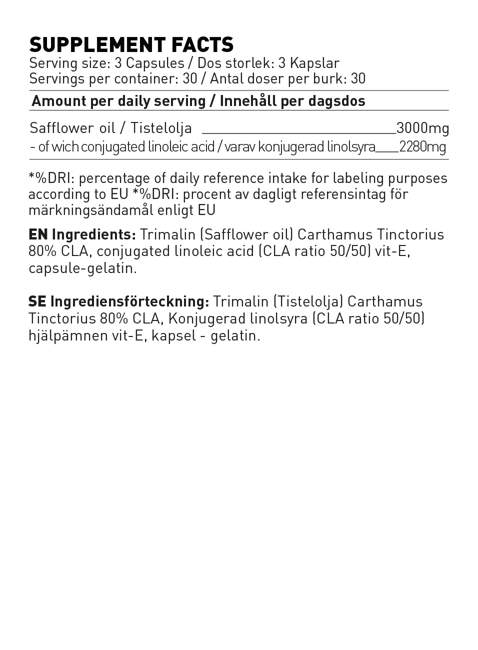 Swedish Supplements - CLA, 90 caps - Image 2