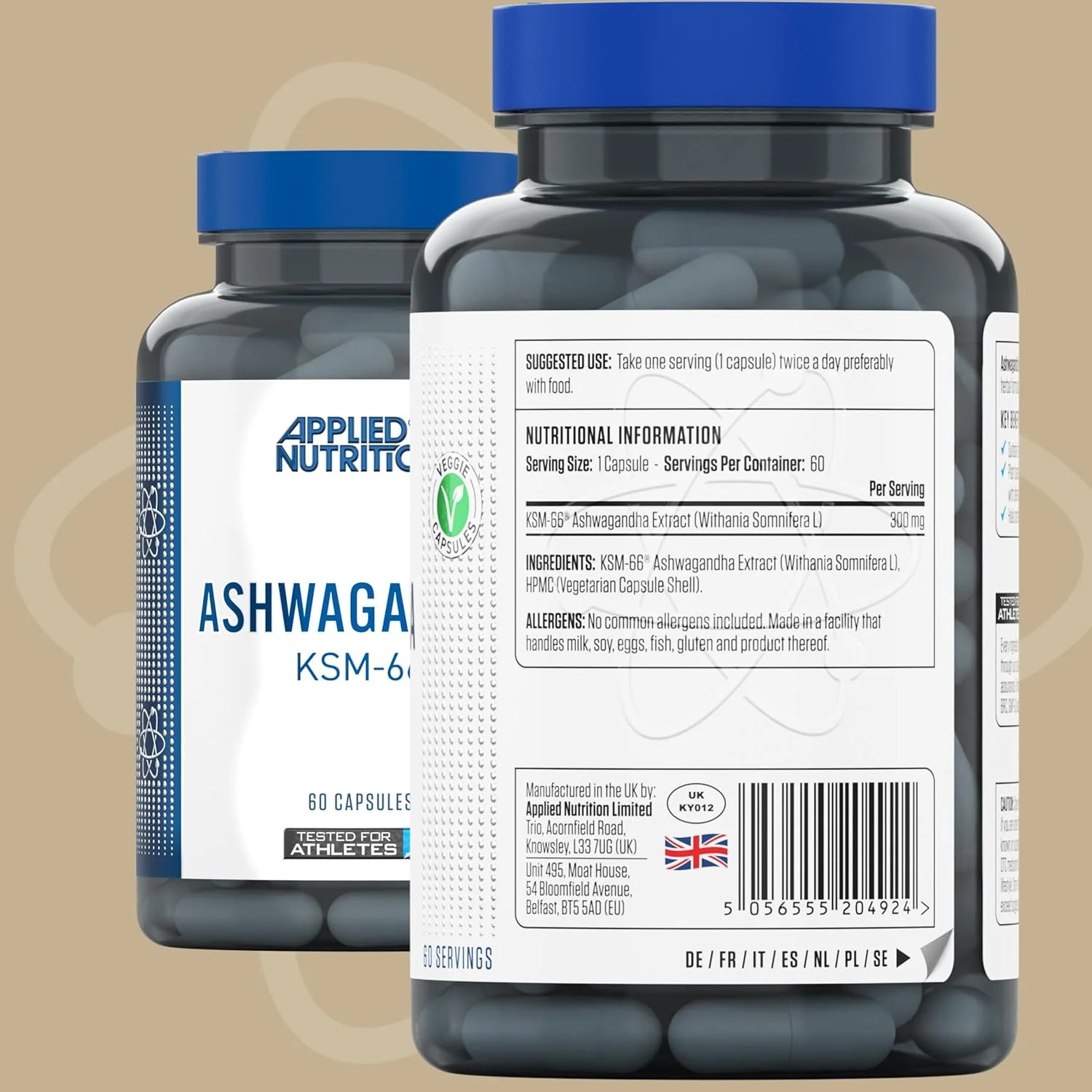 Applied Nutrition - Ashwagandha KSM-66, 60 caps