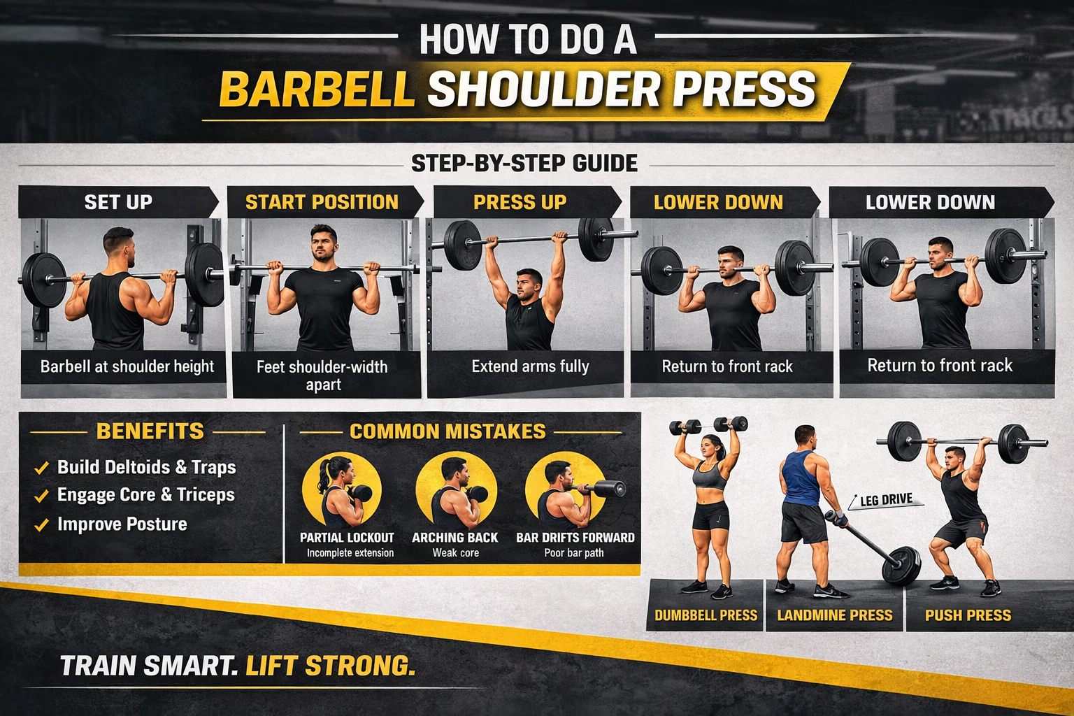 How to Perform a Barbell Shoulder Press Correctly
