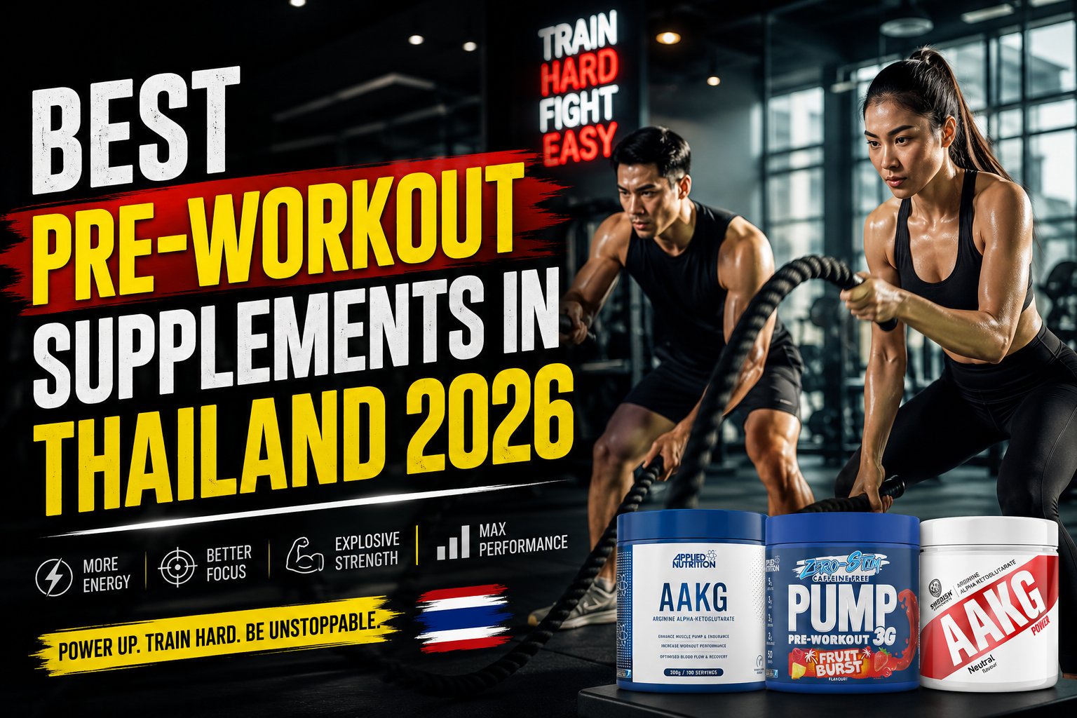 Best Pre-Workout Supplements in Thailand 2026